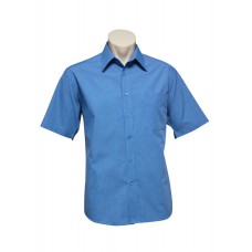 Mens Micro Check Short Sleeve Shirt
