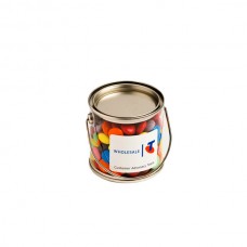SMALL PVC BUCKET FILLED WITH CHOC BEANS 170G (MIXED COLOURS)