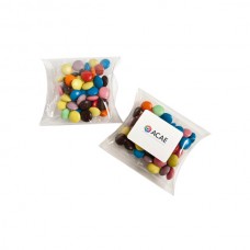 CHOC BEANS IN PVC PILLOW PACK 50G (MIXED COLOURS)