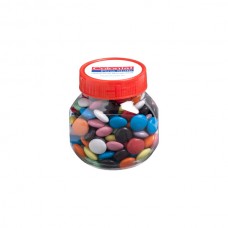 PLASTIC JAR FILLED WITH CHOC BEANS 170G (MIXED COLOURED CHOC BEANS)