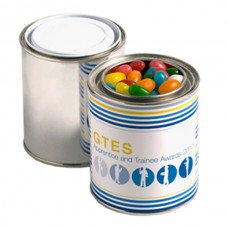 PAINT TIN FILLED WITH JELLY BEANS 250G (MIXED COLOURS OR CORPORATE COLOURS)