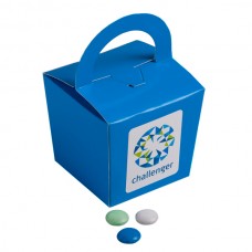 COLOURED NOODLE BOX FILLED WITH CHOC BEANS (CORPORATE COLOURS) 100G 