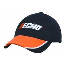 BRUSHED HEAVY COTTON CAP WITH PIPED PEAK INSERTS