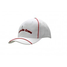 BRUSHED HEAVY COTTON CAP WITH PIPING ON CROWN & PEAK
