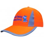 LUMINESCENT SAFETY CAP WITH REFLECTIVE INSERTS AND TRIM