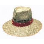 NATURAL STRAW HAT WITH GREEN UNDER ? S-M-L-XL