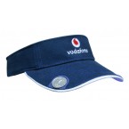 BRUSHED HEAVY COTTON VISOR WITH MAGNETIC BALL MARKER ON PEAK