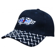 BRUSHED HEAVY COTTON CAP WITH CHECKER PLATE ON PEAK