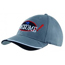 BRUSHED HEAVY COTTON CAP WITH INDENTED PEAK