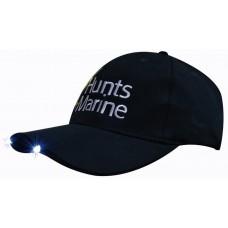 BRUSHED HEAVY COTTON CAP WITH LED LIGHTS IN PEAK