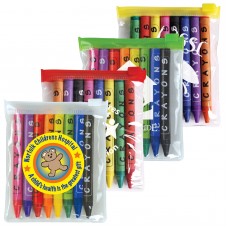 Assorted Colour Crayons In PVC Zipper Pouch