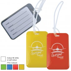 Shiny PVC Luggage Tag with Loop