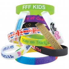 12mm Wide Silicone Wrist Bands