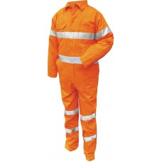 LIGHTWEIGHT ORANGE COVERALLS WITH TAPE