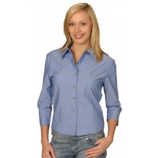Ladies' Chambray 3/4 Sleeve Shirt
