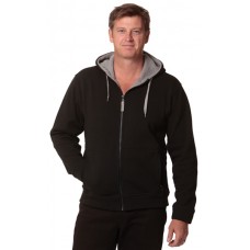 Mens Passion Pursuit Full Zip Contrast Bonded Fleece Hoodie