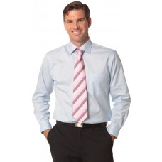 Men's Self Stripe Long Sleeve Shirt