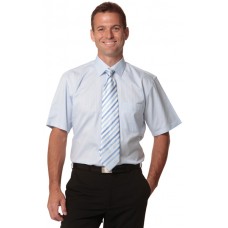 Men's Self Stripe Short Sleeve Shirt