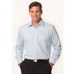 Men's Mini Herringbone Long Sleeve Shirt