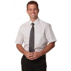 Men's Ticking Stripe Short Sleeve Shirt