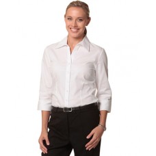 Women's CVC Oxford 3/4 Sleeve Shirt