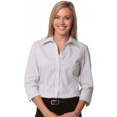 Women's Ticking Stripe 3/4 Sleeve Shirt