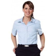 Ladies Fine Stripe Short Sleeve Shirt