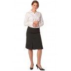 Ladies Pleated Skirt In Wool Stretch