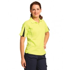 Ladies' TrueDry Hi-Vis Legend Short Sleeve Polo With Reflective Piping