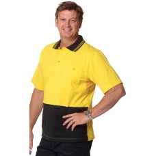 Cotton Jersey Two Tone Safety Polo