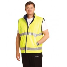 High Visibility Reversible Mandarine Collar Safety Vest