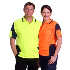 CoolDry Hi-Vis Mini Waffle Safety Polo
