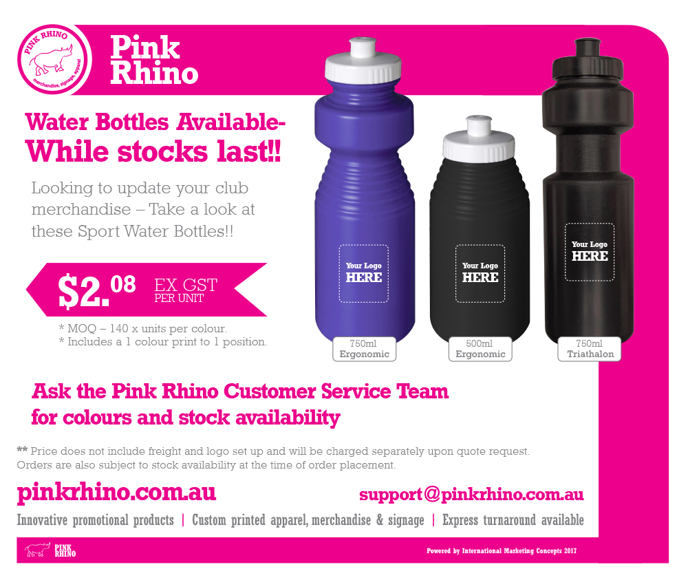 pink rhino water bottles